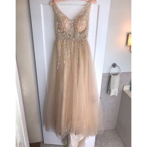 Champagne Colored Prom Dress